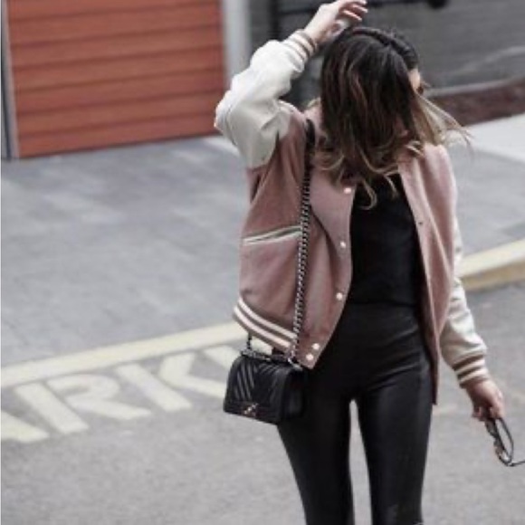 AllSaints Base Bomber Jacket in Smoke Orange/Oyster *BNWT Box Included* - Picture 3 of 14